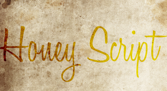 Honey Script Font Header