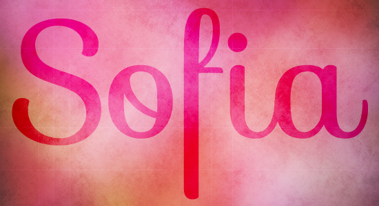 Sofia Font Header