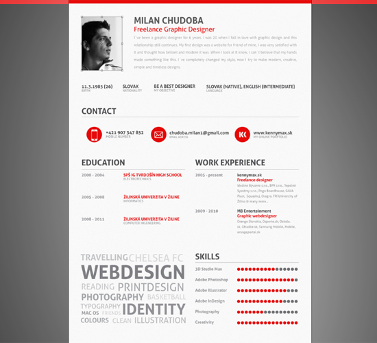 My CV by Milan Chudoba