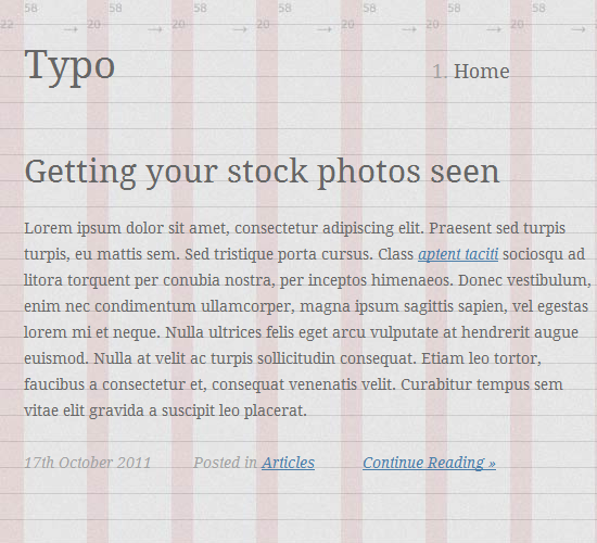 Create a Typography Based Blog Layout in HTML5