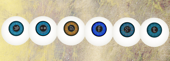 Eyeball Social Media Icon Set