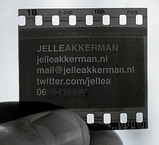 Negative Film Business Cards by Jelle Akkerman