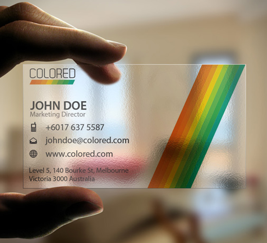 Transparent Colored Business Card by Kaixer