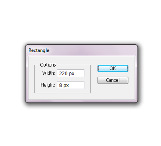 220px by 8px Rectangle Tool