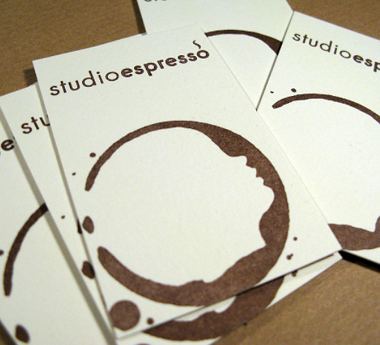 Studio Espresso Letterpress Business Card by Elegante Press