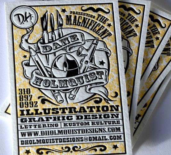 The DH Business Card by Dane Holmquist