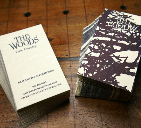 The Woods Letterpress Business Card by Smokeproof