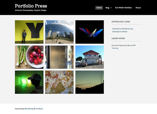 Portfolio Press - Free Portfolio WP Theme